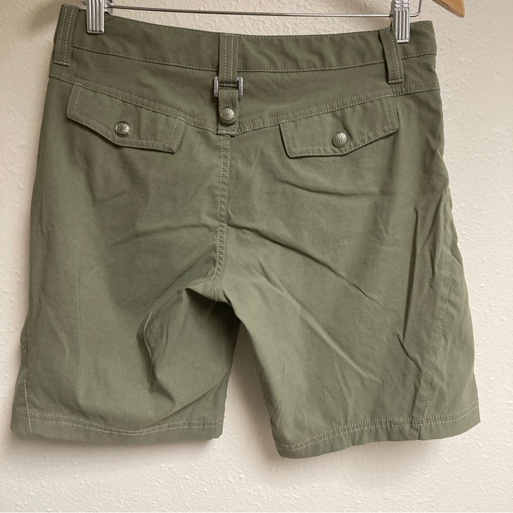 Athleta Women’s Bermuda Hiking Green Mesh-Lined Shorts Sz S - Picture 2 of 15